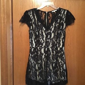 Charlotte Russe Black Lace Romper